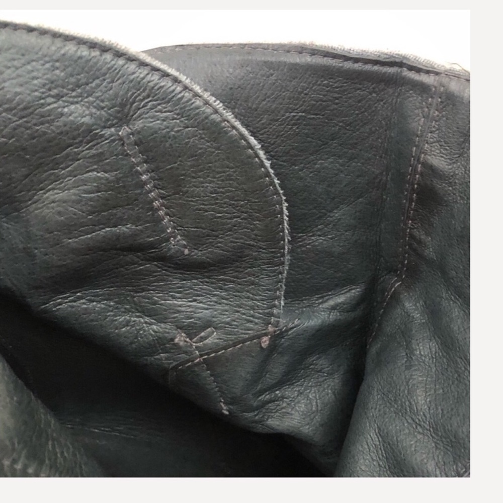 FREE PEOPLE   /leather velvet silver booties - Picture 6 of 6